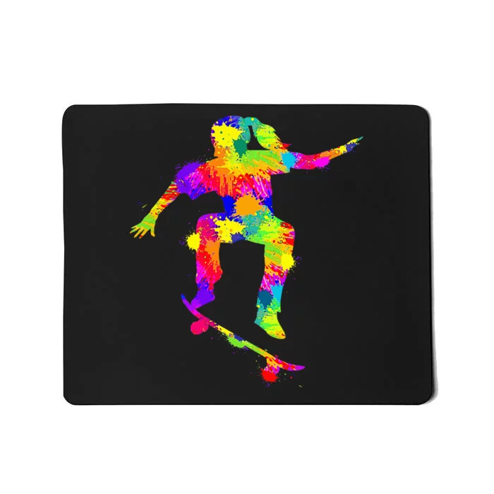 Skater Girl Skateboarder Girl Skateboarding Mousepad