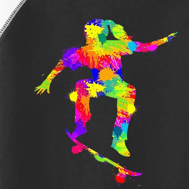 Skater Girl Skateboarder Girl Skateboarding Toddler Fine Jersey T-Shirt