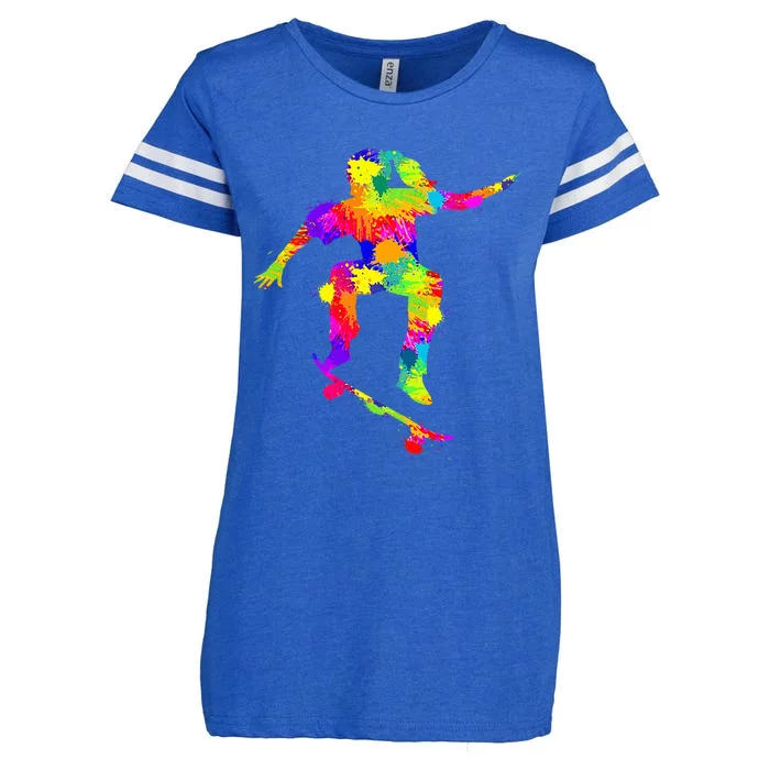 Skater Girl Skateboarder Girl Skateboarding Enza Ladies Jersey Football T-Shirt