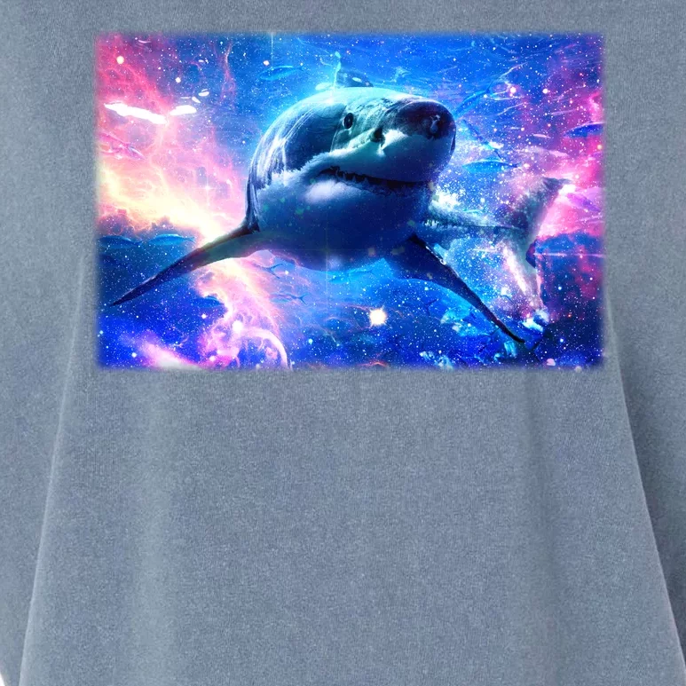 Space Galaxy Shark In Sea Ocean Of Stars Garment-Dyed Women's Muscle Tee