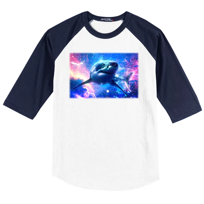 Space Galaxy Shark In Sea Ocean Of Stars Baseball Sleeve Shirt