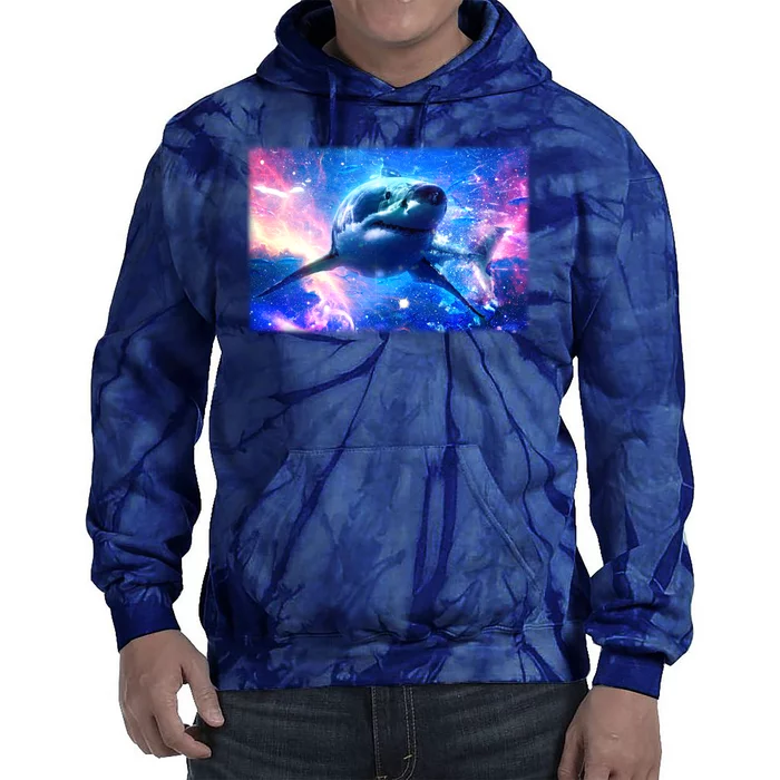 Space Galaxy Shark In Sea Ocean Of Stars Tie Dye Hoodie