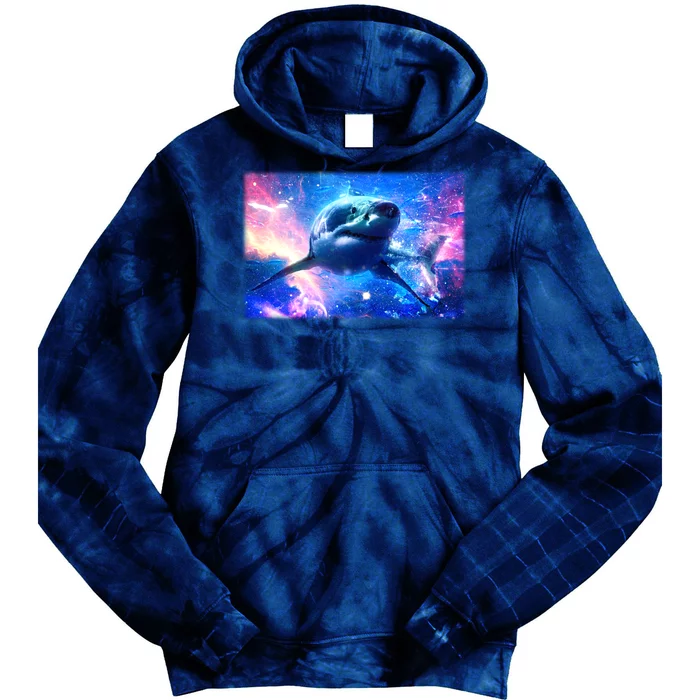 Space Galaxy Shark In Sea Ocean Of Stars Tie Dye Hoodie