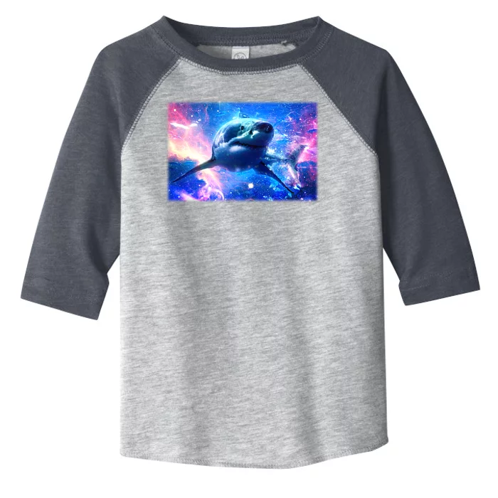 Space Galaxy Shark In Sea Ocean Of Stars Toddler Fine Jersey T-Shirt