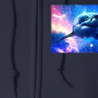 Space Galaxy Shark In Sea Ocean Of Stars Full Zip Hoodie