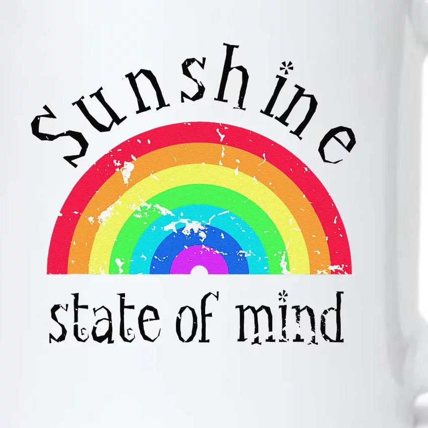 Sunshine Gift State Of Mind Rainbow Distressed Summer Black Color Changing Mug