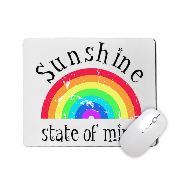 Sunshine Gift State Of Mind Rainbow Distressed Summer Mousepad