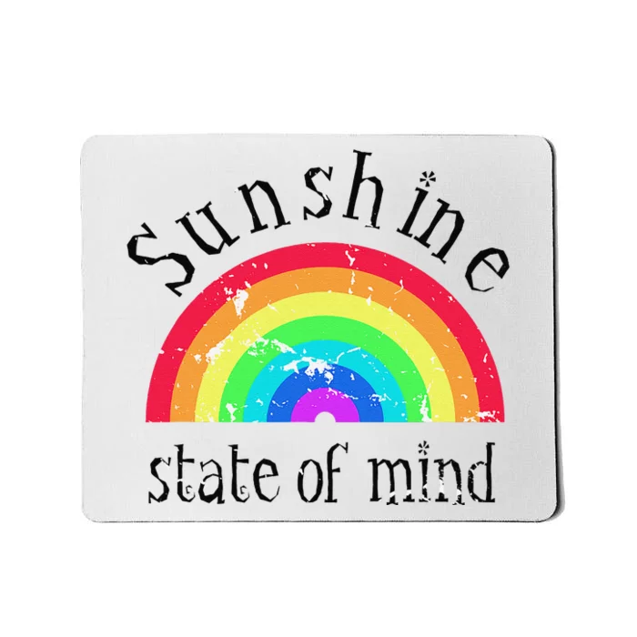 Sunshine Gift State Of Mind Rainbow Distressed Summer Mousepad