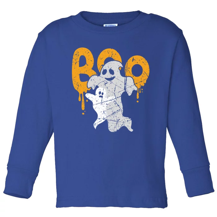 Spooky Ghost Spirits Happy Halloween Boo Squad Funny Gift Toddler Long Sleeve Shirt