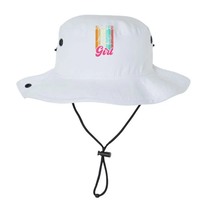 Surfer Girl Surfboard Women Surf Ocean Retro Surfing Legacy Cool Fit Booney Bucket Hat