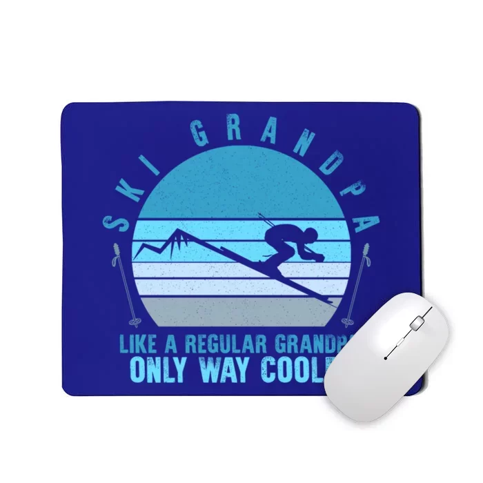 Ski Grandpa Skier Mountain Snow Skiing Grandpa Snowboarding Funny Gift Mousepad