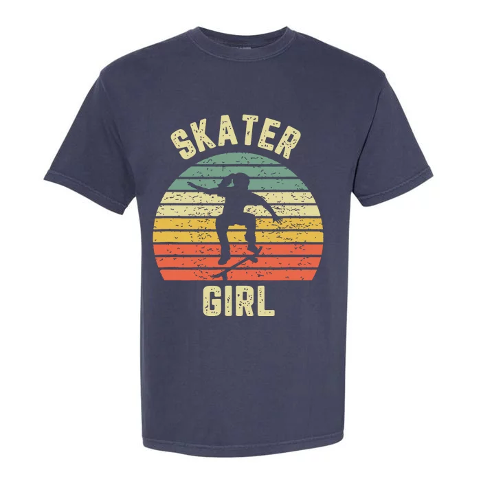 Skater Girl Skateboarder Girl Retro Skateboarding Gift Garment-Dyed Heavyweight T-Shirt