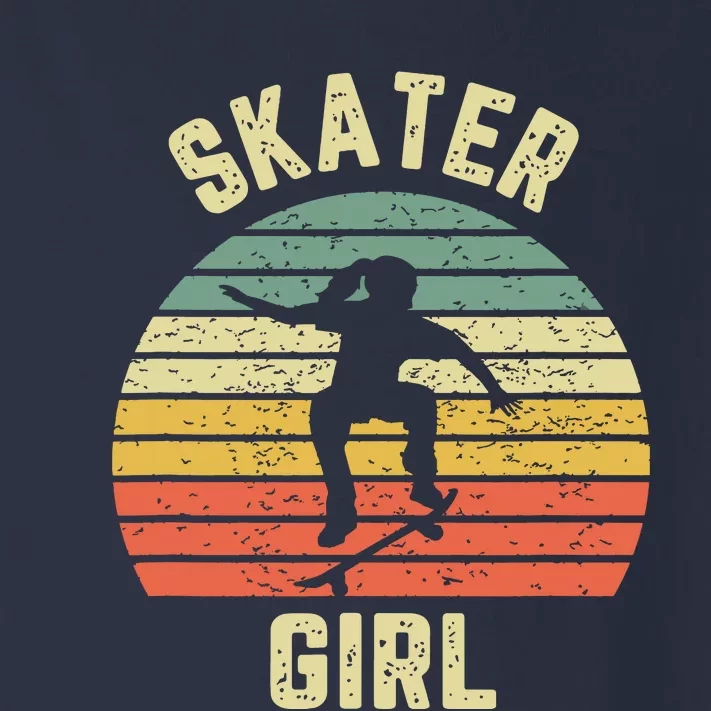 Skater Girl Skateboarder Girl Retro Skateboarding Gift Toddler Long Sleeve Shirt