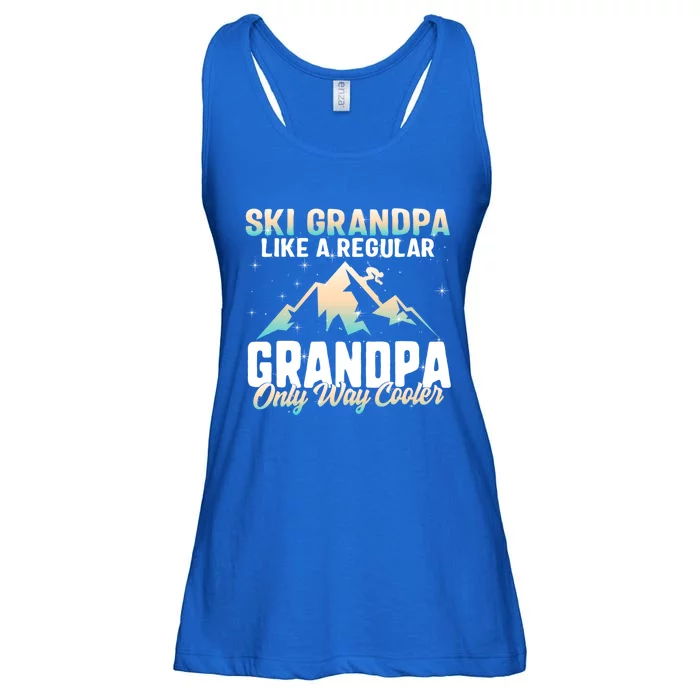 Ski Grandpa Skier Mountain Snow Skiing Grandpa Snowboarding Gift Ladies Essential Flowy Tank