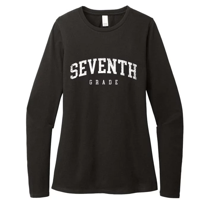 Seventh Grade Squad 7th Grade Team Retro First Day Of School Womens CVC Long Sleeve Shirt