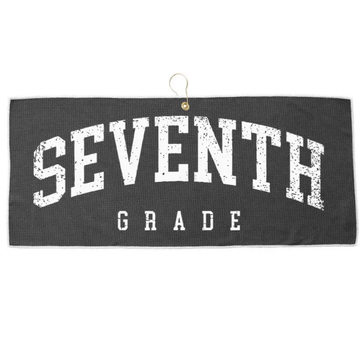 Seventh Grade Squad 7th Grade Team Retro First Day Of School Large Microfiber Waffle Golf Towel