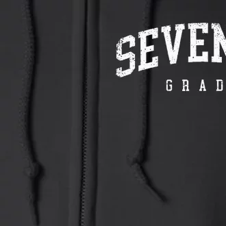 Seventh Grade Squad 7th Grade Team Retro First Day Of School Full Zip Hoodie