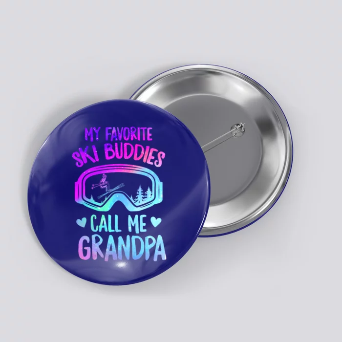 Ski Grandpa Skier Mountain Snow Skiing Grandpa Snowboarding Gift Button