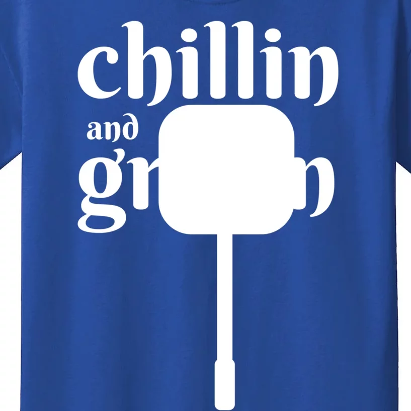 Summer Grilling Spatula Chillin And Grillin Gift Kids T-Shirt