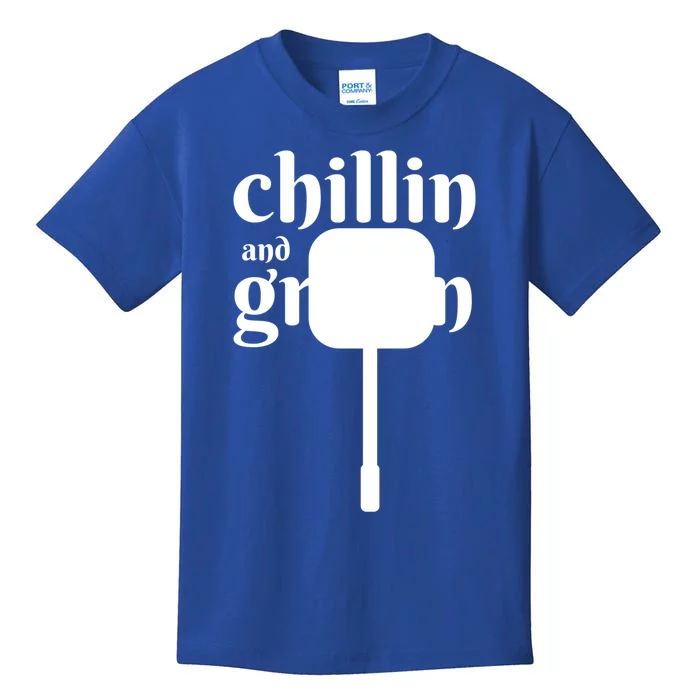 Summer Grilling Spatula Chillin And Grillin Gift Kids T-Shirt