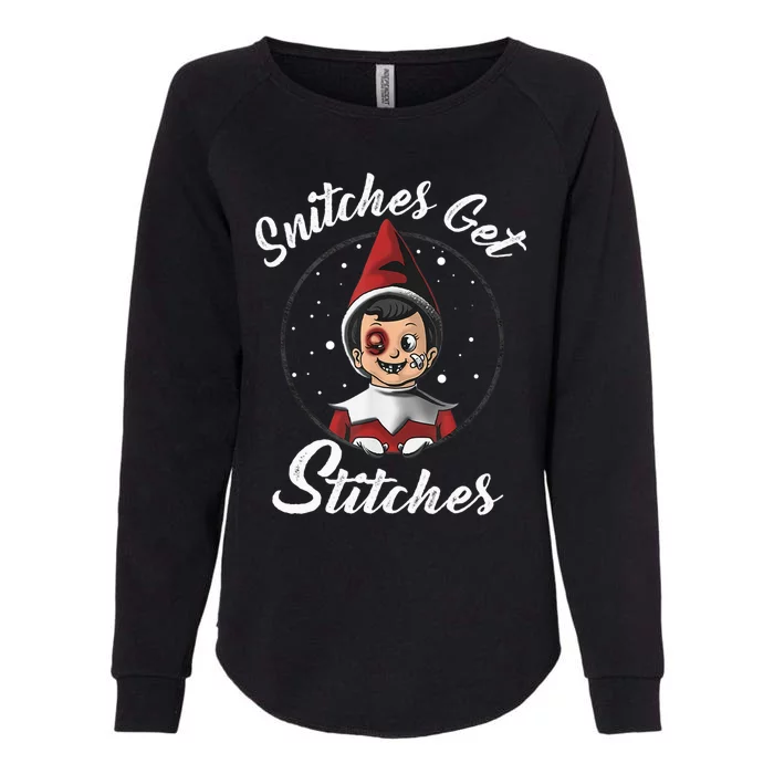 Snitches Get Stitches The Elf Xmas Snitches Get Stitches Womens California Wash Sweatshirt