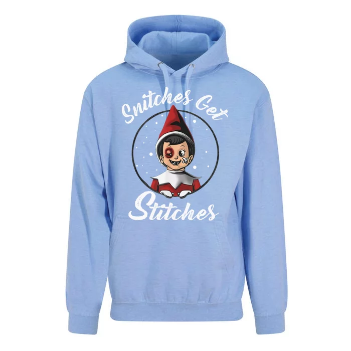 Snitches Get Stitches The Elf Xmas Snitches Get Stitches Unisex Surf Hoodie