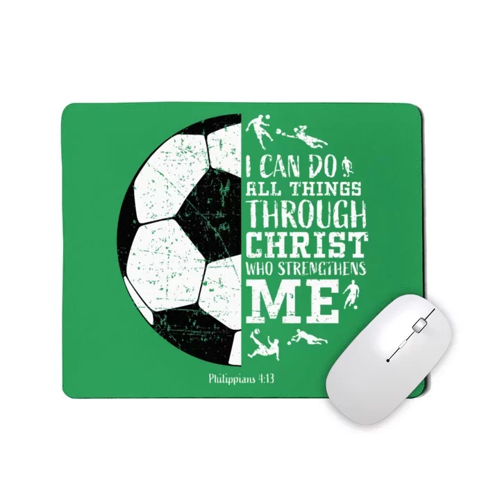 Soccer Gifts Sayings Christian Mousepad