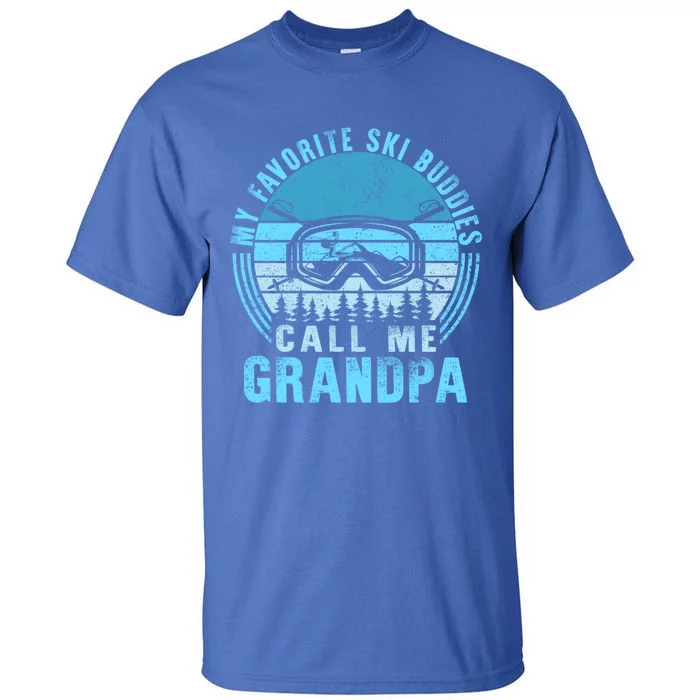 Ski Grandpa Skier Mountain Snow Skiing Grandpa Snowboarding Gift Tall T-Shirt