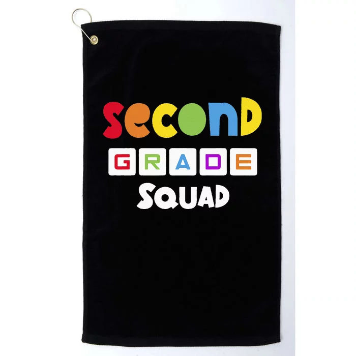 Second Grade Squad Team 2nd Grade Teacher Platinum Collection Golf Towel