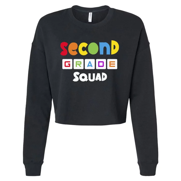 Second Grade Squad Team 2nd Grade Teacher Cropped Pullover Crew