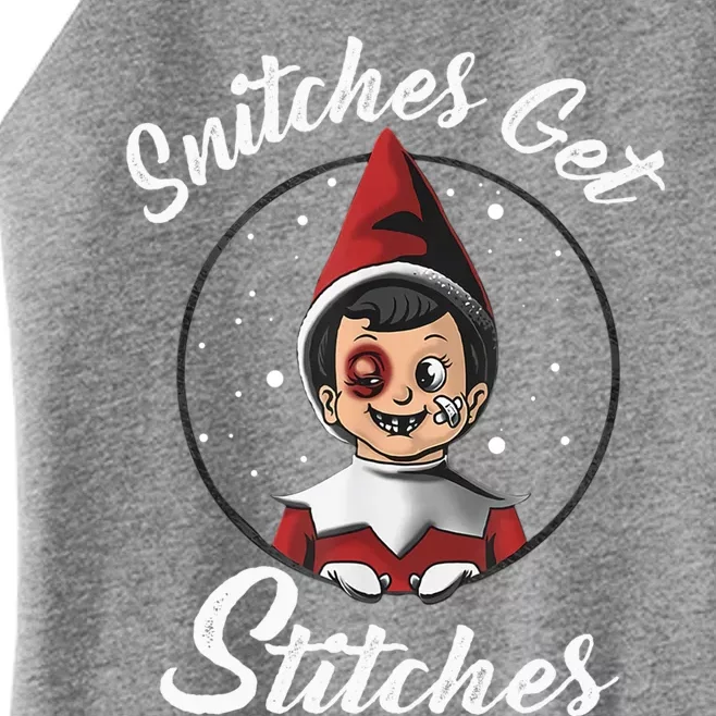 Snitches Get Stitches The Elf Xmas Snitches Get Stitches Women’s Perfect Tri Rocker Tank