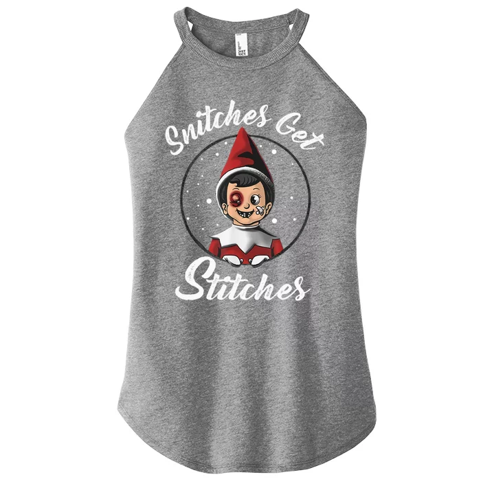 Snitches Get Stitches The Elf Xmas Snitches Get Stitches Women’s Perfect Tri Rocker Tank