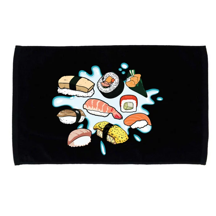 Sushi Graphic Sushi Lover Gift Microfiber Hand Towel