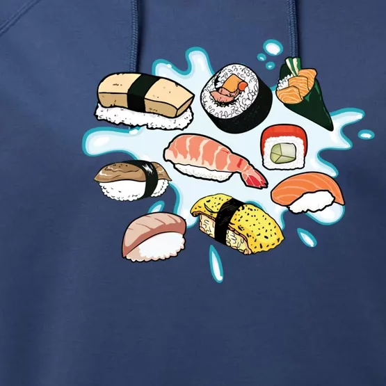 Sushi Graphic Sushi Lover Gift Performance Fleece Hoodie