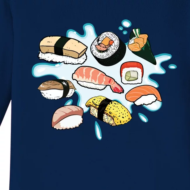 Sushi Graphic Sushi Lover Gift Baby Long Sleeve Bodysuit