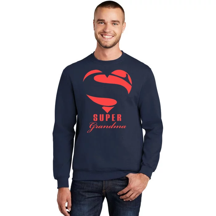 Super Grandma Superhero T Gift Mother Father Day Tall Sweatshirt