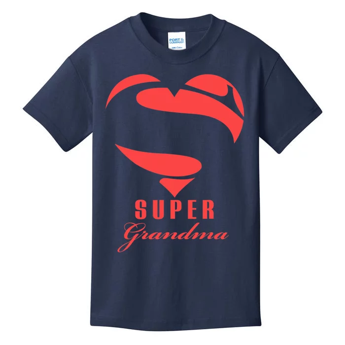 Super Grandma Superhero T Gift Mother Father Day Kids T-Shirt