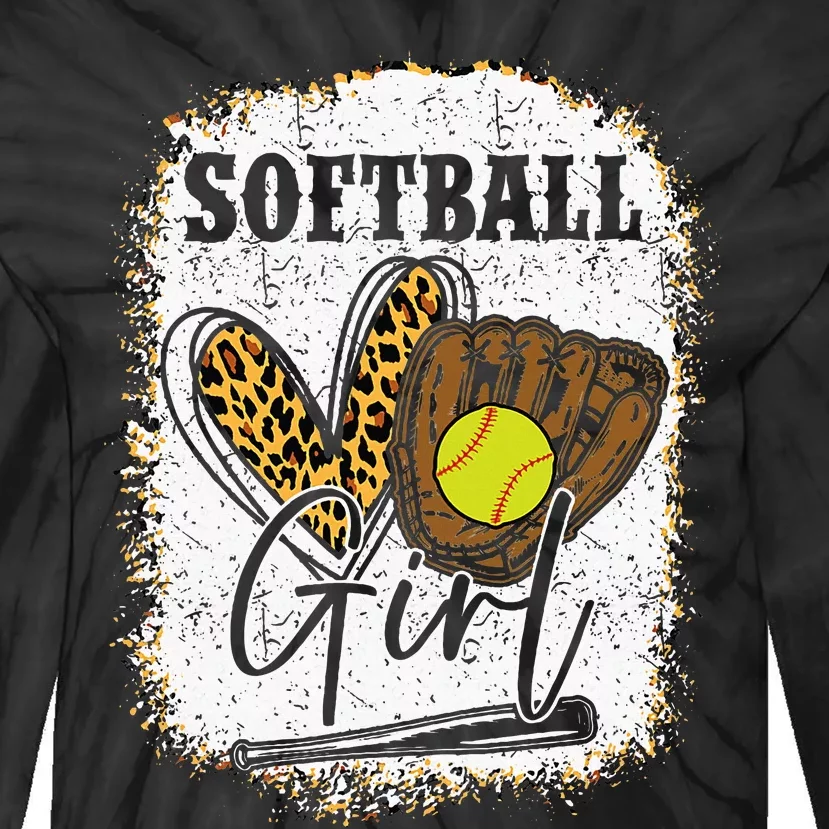 Softball Girl Softball Tie-Dye Long Sleeve Shirt