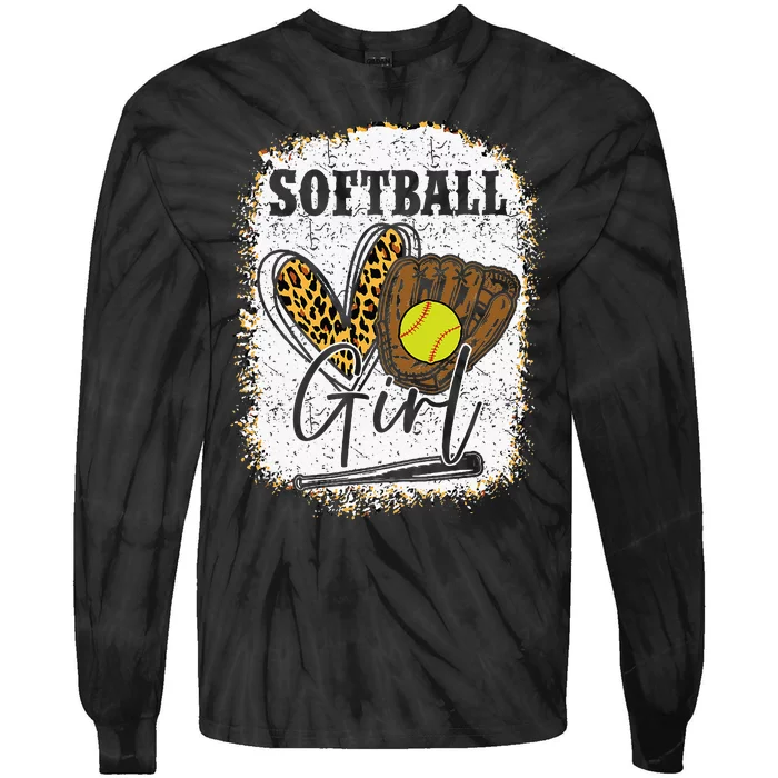 Softball Girl Softball Tie-Dye Long Sleeve Shirt