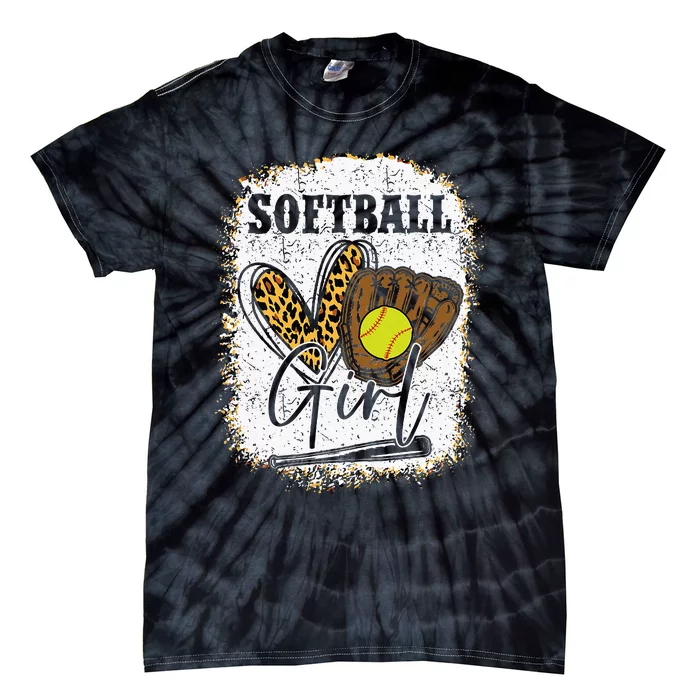 Softball Girl Softball Tie-Dye T-Shirt