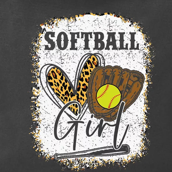 Softball Girl Softball Zip Tote Bag