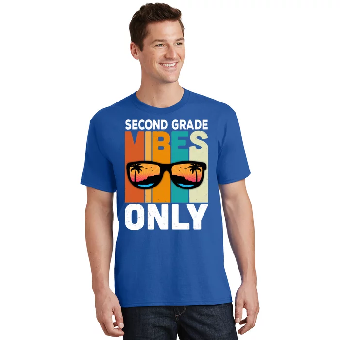 Second Grade Students Vintage Vibes Only Back To School Funny Gift T-Shirt