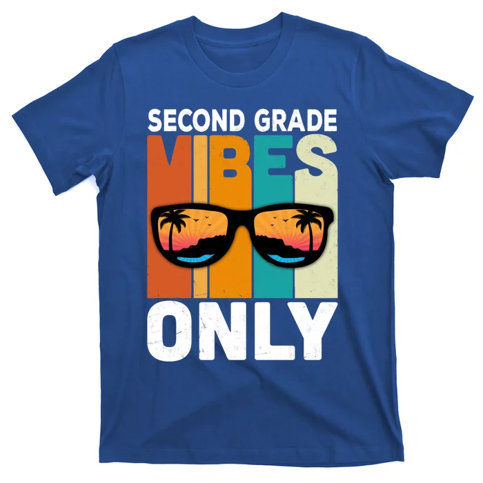 Second Grade Students Vintage Vibes Only Back To School Funny Gift T-Shirt