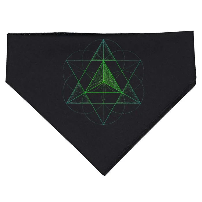 Sacred Geometry Star Tetrahedron Merkaba USA-Made Doggie Bandana