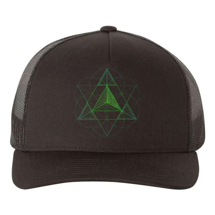 Sacred Geometry Star Tetrahedron Merkaba Yupoong Adult 5-Panel Trucker Hat