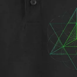 Sacred Geometry Star Tetrahedron Merkaba Dry Zone Grid Performance Polo