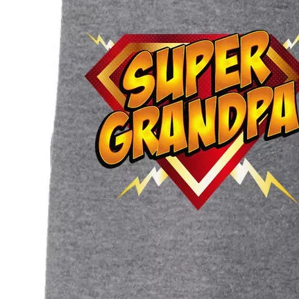 Super Grandpa Superhero Grandfather Father's Day Doggie 3-End Fleece Hoodie