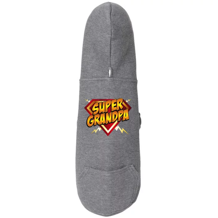 Super Grandpa Superhero Grandfather Father's Day Doggie 3-End Fleece Hoodie