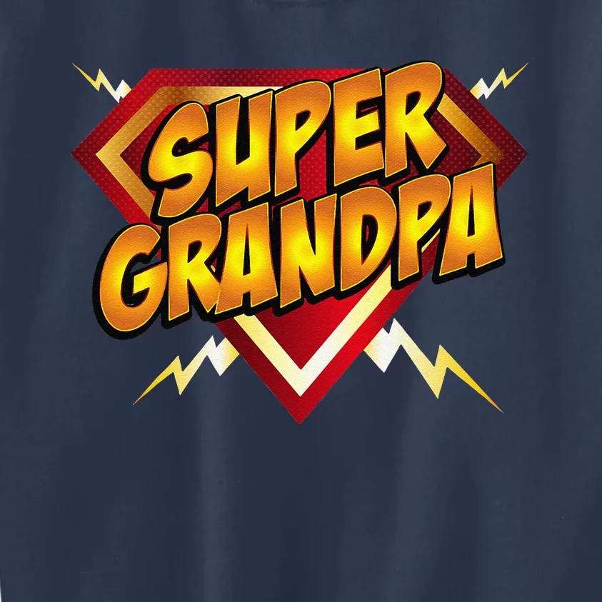 Super Grandpa Superhero Grandfather Father's Day Kids Sweatshirt