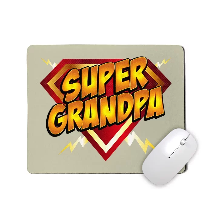 Super Grandpa Superhero Grandfather Father's Day Mousepad